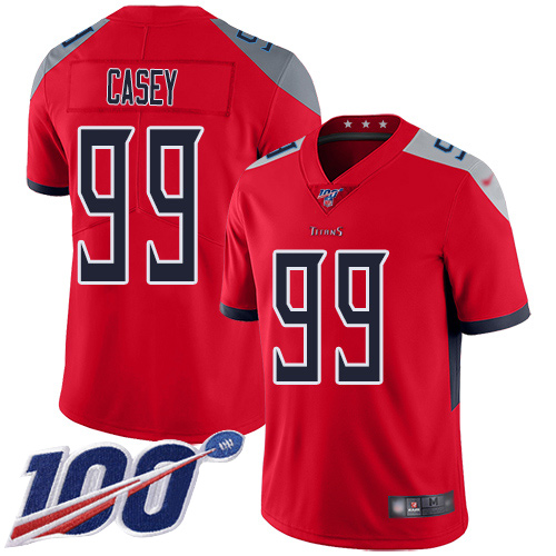 Tennessee Titans Limited Red Men Jurrell Casey Jersey NFL Football #99 100th Season Inverted Legend